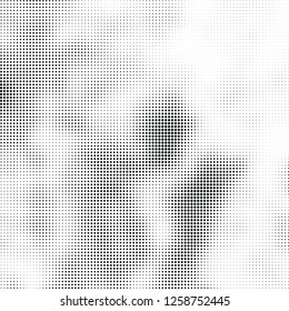 Abstract halftone black and white