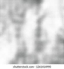 Abstract halftone black and white