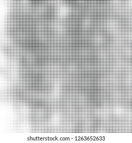 Abstract halftone black and white