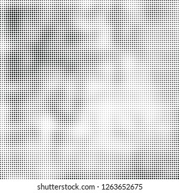 Abstract halftone black and white