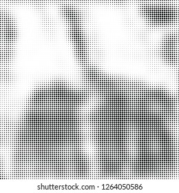 Abstract halftone black and white