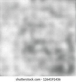 Abstract halftone black and white