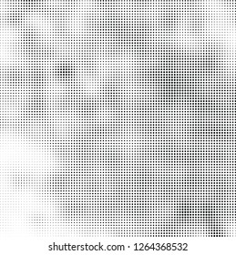 Abstract halftone black and white