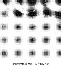 Abstract halftone black and white