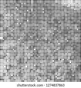 Abstract halftone black and white