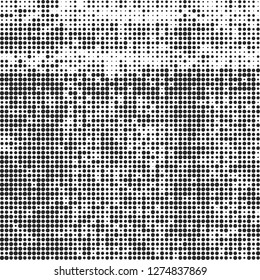 Abstract halftone black and white