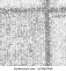 Abstract halftone black and white