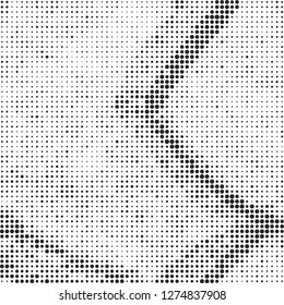 Abstract halftone black and white