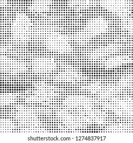 Abstract halftone black and white