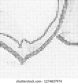 Abstract halftone black and white