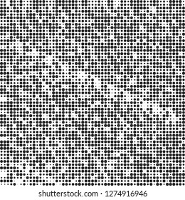 Abstract halftone black and white