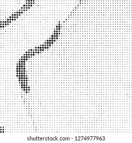 Abstract halftone black and white