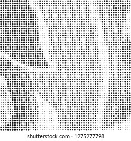 Abstract halftone black and white