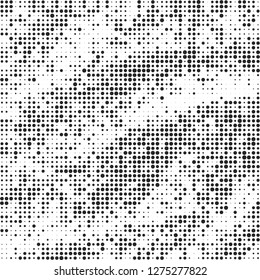 Abstract halftone black and white