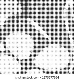 Abstract halftone black and white