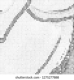 Abstract halftone black and white