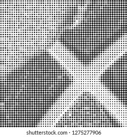 Abstract halftone black and white