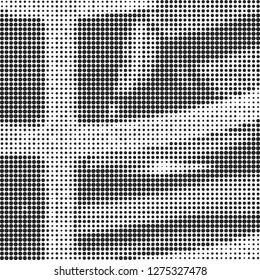 Abstract halftone black and white