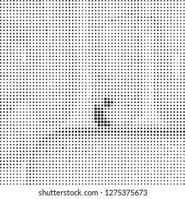 Abstract halftone black and white