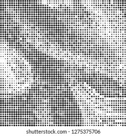 Abstract halftone black and white