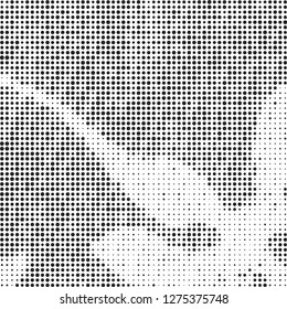 Abstract halftone black and white