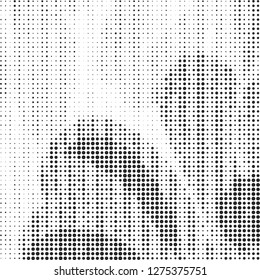 Abstract halftone black and white