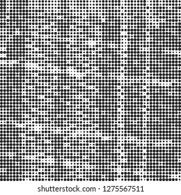 Abstract halftone black and white