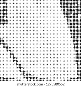 Abstract halftone black and white