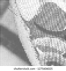 Abstract halftone black and white