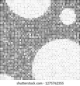 Abstract halftone black and white