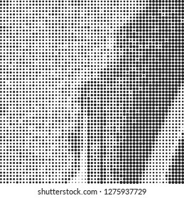 Abstract halftone black and white