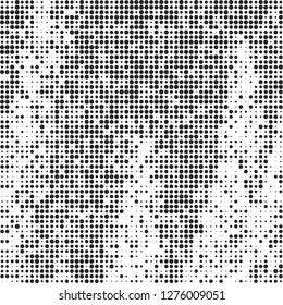 Abstract halftone black and white