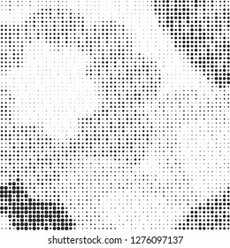 Abstract halftone black and white