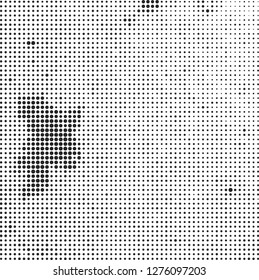 Abstract halftone black and white