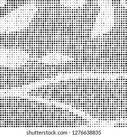 Abstract halftone black and white