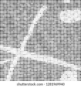 Abstract halftone black and white