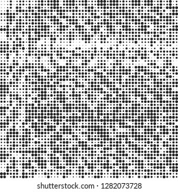 Abstract halftone black and white