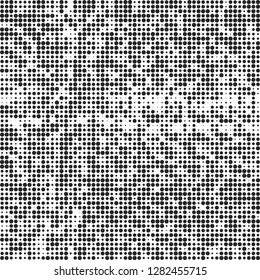 Abstract halftone black and white