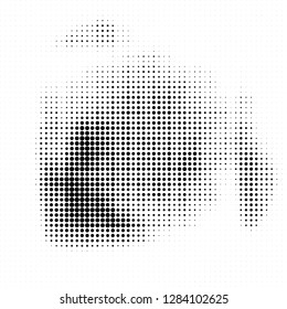 Abstract halftone black and white