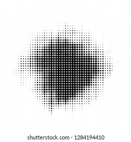 Abstract halftone black and white