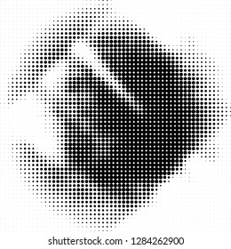 Abstract halftone black and white