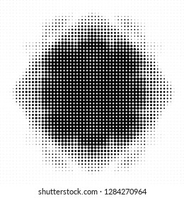 Abstract halftone black and white