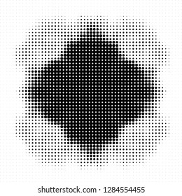 Abstract halftone black and white