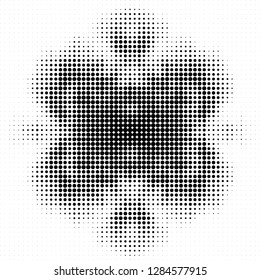 Abstract halftone black and white
