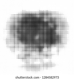 Abstract halftone black and white