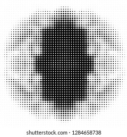 Abstract halftone black and white