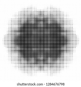 Abstract halftone black and white