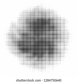 Abstract halftone black and white