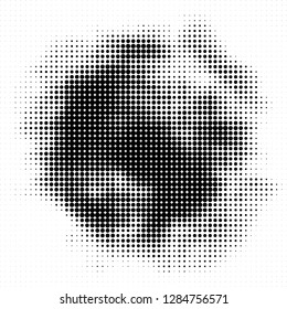 Abstract halftone black and white