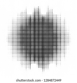 Abstract halftone black and white
